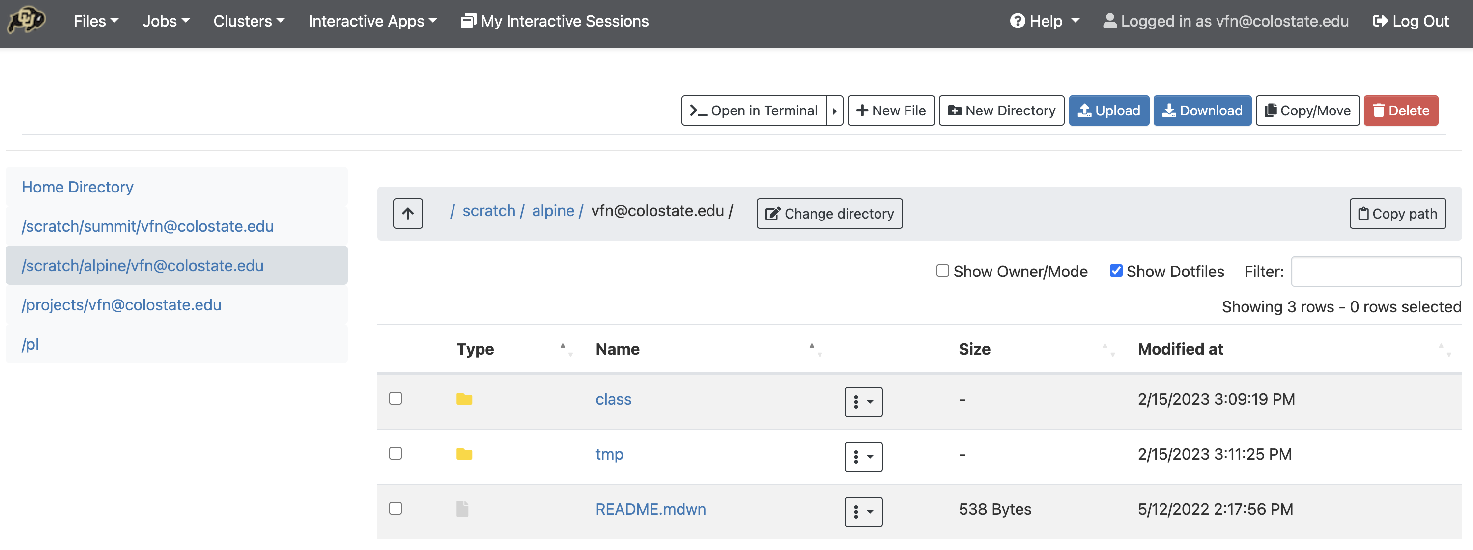 Scratch Directory in Ondemand